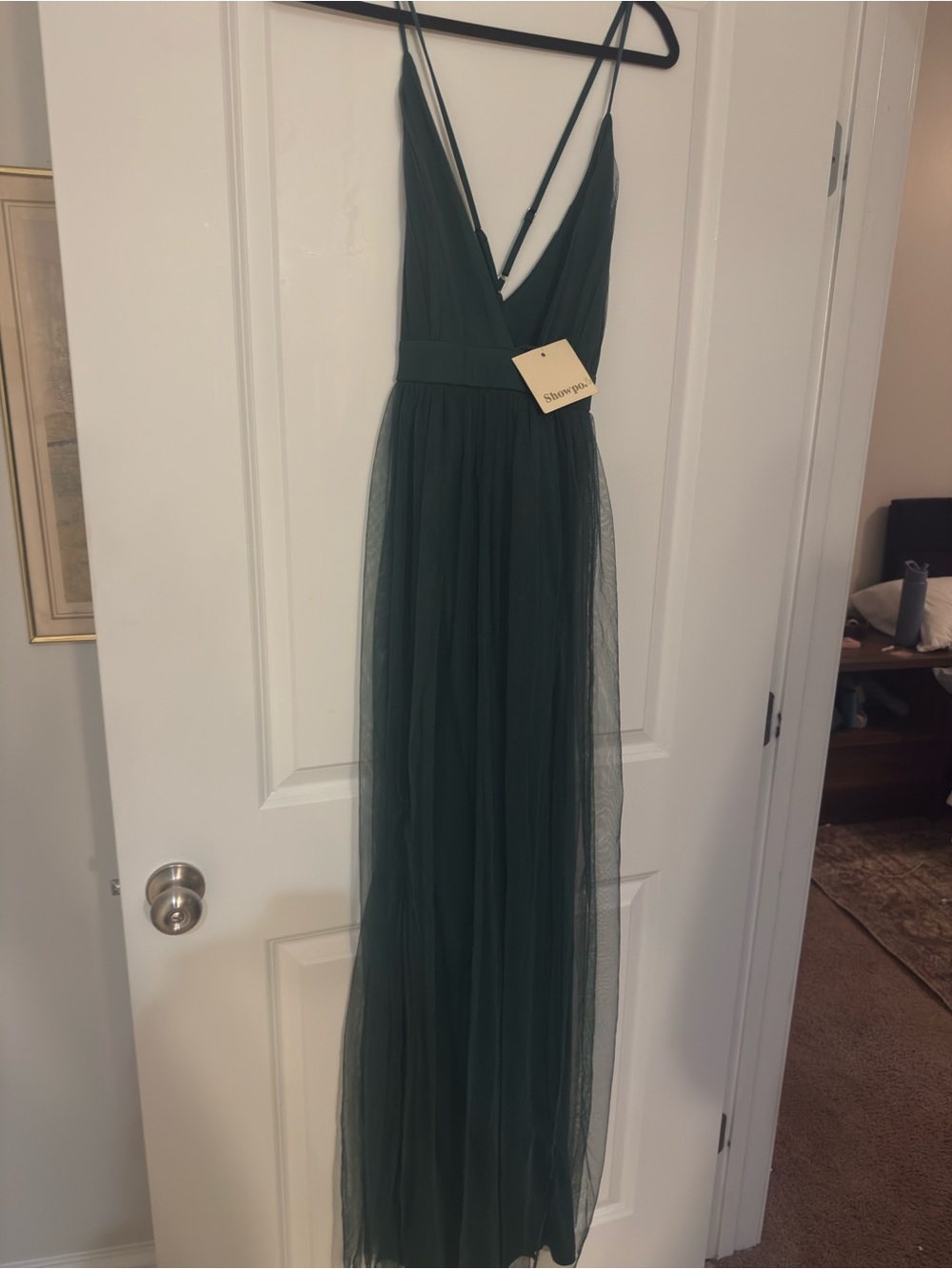 Showpo Forest Green Maxi Tulle Dress